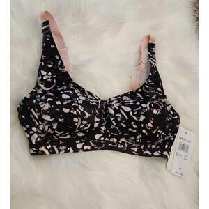 Roxy Printed Fitness Swim Top- Size S with DCup